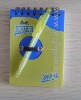 Wholesale PP spiral notepad with pen