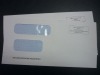 100g ordinary paper double window envelope size 230x115MM