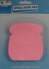 Wholesale die-cut colorful self adhesive sticky note pad