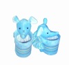 Blue Elephant Fabric Pencil Holder