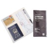 Travel Document Holder with passport holder and card holder and pen loop/Zippered Closure
