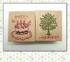 craft wooden rubber stamp