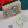 wooden rubber Christmas stamps