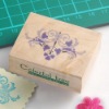 Wooden rubber stamp