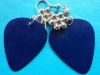 Wholesale the cheapest exquisite blue guitar pick earrings