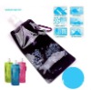 Wholesale Guaranteed 100% Portable plastic foldable sport travel water bottles Multi-colors 480ml BLACK