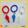 Wholesale promotion Plastic whistle coil keyring