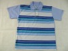 Wholesale polyester Yarn-dyed strip t-shirt
