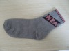 Wholesale Grey Men socks with Logo Jacquard