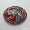 Wholesale Pewter finish rebel flag belt buckle with horse