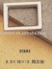 Wholesale 3.3*19*13mm zinc allouy square ring