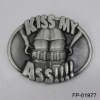 Wholesale Pewter finish KISS MY ASS belt buckle