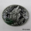 Wholesale Pewter finish wolf belt buckle