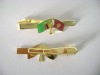 Wholesale custom gold plated flag tie clip