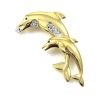 Wholesale Double-dolphin Colorful Brooch