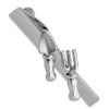Silver Tie Clip with Tableware