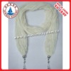 Wholesale Scarf,100% polyester pendant scarf,popular fashion pendant polyester scarf
