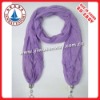 Wholesale Scarf,100% polyester pendant scarf,popular fashion pendant polyester scarf