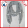 Wholesale Scarf,100% polyester pendant scarf,popular fashion pendant polyester scarf