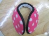 latest hot sell keeping warm earmuffs in pink color with snowflake