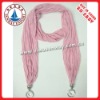 Wholesale Scarf,100% polyester pendant scarf,popular fashion pendant polyester scarf