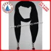 Wholesale Scarf,100% polyester pendant scarf,popular fashion pendant polyester scarf