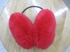 latest fashione designe hot sell comfortable keeping warm earmuffs in red color with snowflake