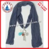 Wholesale Scarf,100% polyester pendant scarf,popular fashion pendant polyester scarf