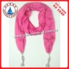 Wholesale Scarf,100% polyester pendant scarf,popular fashion pendant polyester scarf