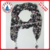 Wholesale Scarf,100% chiffon pendant scarf,popular fashion pendant chiffon scarf