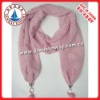 Wholesale Scarf,100% chiffon pendant scarf,popular fashion pendant chiffon scarf