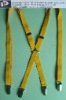 Wholesale Yellow Y shape elastic suspenders