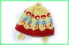 Wholesale winter kintted wool girl hat / handmade flower hat