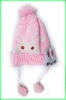 Wholesale winter kintted wool animal kids hat / handmade rabbit hat