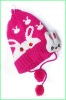 Wholesale winter kintted wool animal kids hat / handmade rabbit hat
