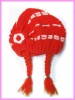 Wholesale winter kintted wool kids hat / pigtails hat