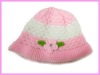 Wholesale 2011 winter kintted wool kids hat /pastorale flower hat