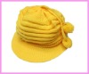 Wholesale 2011 wool kintted crochet winter hat/children cap with wool ball