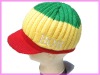 Wholesale 2011 wool kintted crochet winter baseball hat with brim