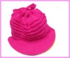 Wholesale 2011 wool kintted crochet winter hat/children cap with wool ball