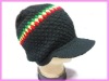 Wholesale 2011 wool kintted crochet winter hat with brim