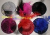 Wholesale 2011 stylish party decoration mini flower hat/sinamay ladies feather hats/hair clips