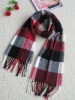 Wholesale acco-10-4209-1 acrylic check scarf