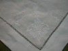 Wholesale linen napkin with embroidery and hemstitch