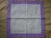 Wholesale linen napkin with embroidery and hemstitch