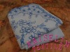Wholesale blue cotton Soft gauze emb handkerchief