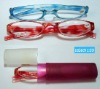 Wholesale fashion slim reading glasses with plastic case