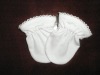 Wholesale 100% cotton Baby Gloves,white color