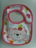 baby bib with embroidery cat
