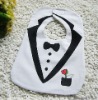 white black printed baby bib